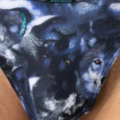 Am billigsten ✨ bruno banani String Mystery Wolf 2203-2336/1846 Mikrofaser-Stretch, Blau gemustert, Dunkelblau-grau 😍 -Wäsche Verkaufsladen 375470 norm2