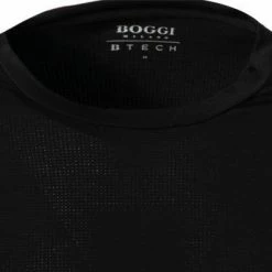 Bester Verkauf ✔️ BOGGI MILANO T-Shirt BO21A0127/03 Longsleeve, Mikrofaser atmungsaktiv, Schwarz 🛒 -Wäsche Verkaufsladen 375496 norm2