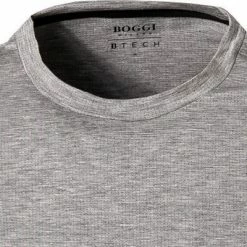 Neu 😀 BOGGI MILANO T-Shirt BO21A0127/01 Longsleeve, Mikrofaser atmungsaktiv, Grau 🔔 -Wäsche Verkaufsladen 375498 norm2