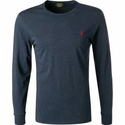 Billig ✔️ Polo Ralph Lauren Longsleeve 710671468/043 Custom Slim Fit, Baumwolle, Tiefseeblau meliert, Tiefseeblau ⭐