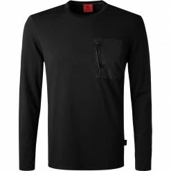 Bester Verkauf 💯 Strellson Longsleeve Kieran 30028067/001 Baumwolle, Schwarz 🧨