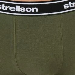Angebote 😀 Strellson Shorts 3er Pack 531476/754 Trunks, Baumwoll-Stretch, Oliv-navy gemustert, Oliv 🧨 -Wäsche Verkaufsladen 376025 norm5