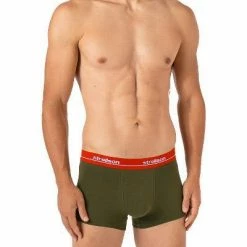 Schlussverkauf 🌟 Strellson Shorts 3er Pack 531484/702 Trunks, Baumwoll-Stretch, Navy-oliv-grau, Schwarz-grau-oliv ✨ -Wäsche Verkaufsladen 376030 norm2