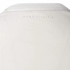 Schlussverkauf 😍 KARL LAGERFELD T-Shirt 755019/0/512221/10 Longsleeve, Baumwolle, Weiß 🔥 -Wäsche Verkaufsladen 376247 norm3