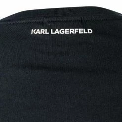 Blitzangebot ⭐ KARL LAGERFELD T-Shirt 755038/0/512224/690 Longsleeve, Baumwolle, Nachtblau 👏 -Wäsche Verkaufsladen 376250 norm3