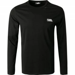 Angebote ⭐ KARL LAGERFELD T-Shirt 755038/0/512224/990 Longsleeve, Baumwolle, Schwarz 🛒