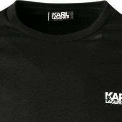 Angebote ⭐ KARL LAGERFELD T-Shirt 755038/0/512224/990 Longsleeve, Baumwolle, Schwarz 🛒 -Wäsche Verkaufsladen 376252 norm2