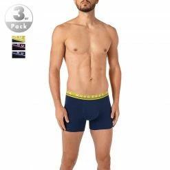 Top 10 😍 BOSS Boxer Briefs 3er Pack 50458544/967 Trunks, Baumwoll-Stretch, Navy-schwarz, Blau ❤️