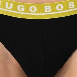 Brandneu ✔️ BOSS Briefs 3er Pack 50458559/960 Slips, Baumwoll-Stretch, Schwarz 👏 -Wäsche Verkaufsladen 376343 norm2