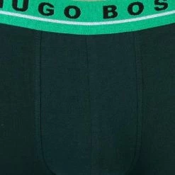 Schlussverkauf ✨ BOSS Trunks 3er Pack 50458488/963 Baumwoll-Stretch, Schwarz-grün-blau, Tannengrün-hellblau-schwarz 🎉 -Wäsche Verkaufsladen 376797 norm4