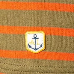 Billig 🥰 Armor lux T-Shirt 02297/HRV Longsleeve, Baumwolle, Khaki-orange gestreift, Khaki-orange 🎉 -Wäsche Verkaufsladen 377214 norm3