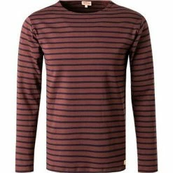 Großhandel 🎉 Armor lux T-Shirt 02297/HRZ Longsleeve, Baumwolle, Aubergine-blau gestreift, Aubergine-blau 🤩 -Wäsche Verkaufsladen 377218 norm