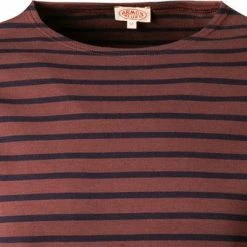 Großhandel 🎉 Armor lux T-Shirt 02297/HRZ Longsleeve, Baumwolle, Aubergine-blau gestreift, Aubergine-blau 🤩 -Wäsche Verkaufsladen 377218 norm2