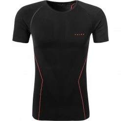 Budget 🧨 Falke Men Ergonomic Sport T-Shirt 39613/3018 Tight Fit, Mikrofaser, Schwarz, Schwarz-rot 🔥
