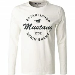Blitzangebot 🎉 MUSTANG T-Shirt 1011484/2020 Longsleeve, Baumwolle, Weiß 🧨