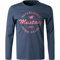 Blitzangebot ✨ MUSTANG T-Shirt 1011484/5226 Longsleeve, Baumwolle, Dunkelblau 💯
