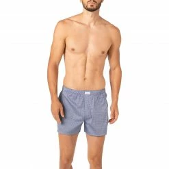 Auslauf 😍 van Laack 171749/Boxer/770 Boxershorts, Baumwoll-Stretch, Blau gemustert, Blau 😍
