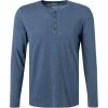 Rabatt 👏 OLYMP Casual Level F. B. F. Longsleeve 5642/84/13 Body Fit, Baumwolle-Kaschmir, Rauchblau meliert, Rauchblau 👏