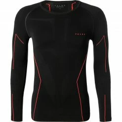 Auslauf 🔥 Falke Men Ergonomic Sport Langarm 👚 Shirt 39611/3018 Longsleeve, Tight Fit, Mikrofaser, Schwarz , Schwarz ⌛