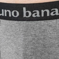 Billig 🥰 bruno banani Shorts 2er Pack Flow. 2203-1388/1782 Trunks, Baumwoll-Stretch, Schwarz-grau meliert 🔥 -Wäsche Verkaufsladen 379103 norm3