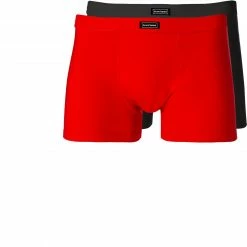 Neu ⭐ bruno banani Shorts 2er Pack Col. 2202-1309/1675 Trunks, Mikrofaser-Stretch, Rot-schwarz 🎉