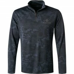 Angebote 😍 FIRE + ICE Longsleeve Pascal 5413/7082/468 Mikrofaser, Blau camouflage, Nachtblau ⌛