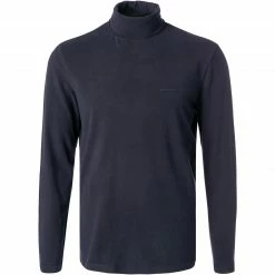 Coupon 🥰 Pierre Cardin Longsleeve 53283/000/12326/3000 Rollkragenshirt, Baumwolle, Marineblau, Marine 🎁