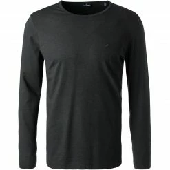 Coupon 🧨 Daniel Hechter Longsleeve 75021/112941/990 Baumwolle-Viskose, Schwarz meliert, Schwarz ✔️