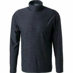 Blitzangebot ✨ BOGGI MILANO Rollkragenshirt BO21A0412/01 Mikrofaser, Navy meliert, Navy 🔔