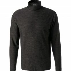 Großhandel 🛒 BOGGI MILANO Rollkragenshirt BO21A0412/03 Mikrofaser, Dunkelgrau meliert, Dunkelgrau ✨