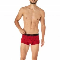 Angebote ✔️ EMPORIO ARMANI Trunk 111389/1A506/35874 Baumwoll-Stretch, Rot-schwarz 👍