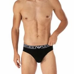 Beste Bewertungen von 🛒 EMPORIO ARMANI Briefs 2er Pack 111733/1A720/06721 Slips, Baumwoll-Stretch, Schwarz-rot 👍 -Wäsche Verkaufsladen 380533 norm2