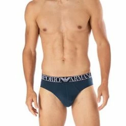 Beste Bewertungen von 🎉 EMPORIO ARMANI Briefs 2er Pack 111733/1A720/76210 Slips, Baumwoll-Stretch, Weiß-petrol 😍 -Wäsche Verkaufsladen 380535 norm2