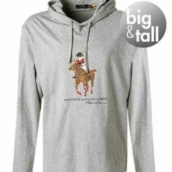 Angebote ⭐ Polo Ralph Lauren T-Shirt 711853354/001 Longsleeve, Big&Tall, Baumwolle, Grau meliert, Grau ✨ -Wäsche Verkaufsladen 380558 norm
