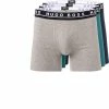 Bestpreis 💯 BOSS Boxer Briefs 3er Pack 50458544/968 Trunks, Baumwoll-Stretch, Grau-petrol-navy, Grau-türkis-navy 🔔