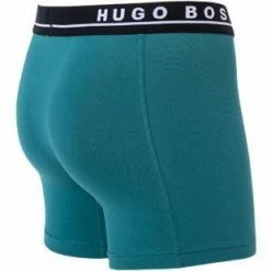 Bestpreis 💯 BOSS Boxer Briefs 3er Pack 50458544/968 Trunks, Baumwoll-Stretch, Grau-petrol-navy, Grau-türkis-navy 🔔 -Wäsche Verkaufsladen 380923 norm4