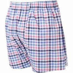 Am billigsten 🛒 van Laack 156521/Boxer/784 Boxershorts, Baumwolle, Bleu-rosé kariert, Multicolor ✨ -Wäsche Verkaufsladen 381190 norm3