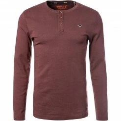 Großhandel 🎁 MUSTANG T-Shirt 1011485/7192 Longsleeve, Slim Fit, Baumwolle, Bordeaux 👏