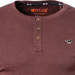 Großhandel 🎁 MUSTANG T-Shirt 1011485/7192 Longsleeve, Slim Fit, Baumwolle, Bordeaux 👏 -Wäsche Verkaufsladen 381488 norm2