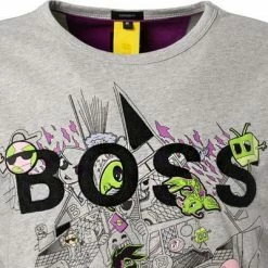 Coupon 🌟 BOSS Longsleeve Tovel Lotus 50462903/053 Oversized Fit, Baumwolle, Grau, Hellgrau 😍 -Wäsche Verkaufsladen 381583 norm2