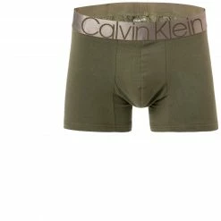 Top 10 🧨 Calvin Klein Underwear Calvin Klein ICON Trunk NB2537A/RBN Baumwoll-Stretch, Olivgrün, Olive 🌟