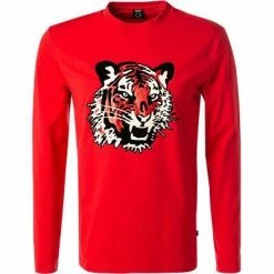 Bester Verkauf 👏 BOSS Longsleeve Talley 50471864/623 Baumwolle, Rot 👍 -Wäsche Verkaufsladen 381749 norm