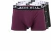 Angebote 🛒 BOSS Trunks 3er Pack 50458545/966 Baumwoll-Stretch, Berre-schwarz, Purpur 🎁