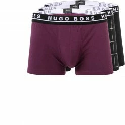 Angebote 🛒 BOSS Trunks 3er Pack 50458545/966 Baumwoll-Stretch, Berre-schwarz, Purpur 🎁