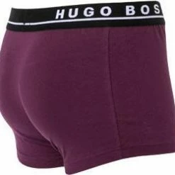 Angebote 🛒 BOSS Trunks 3er Pack 50458545/966 Baumwoll-Stretch, Berre-schwarz, Purpur 🎁 -Wäsche Verkaufsladen 381758 norm4