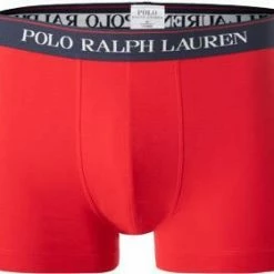Neu ❤️ Polo Ralph Lauren Trunks 3er Pack 714830299/031 Baumwoll-Stretch, Royal-rot-navy gemustert, Navy-rot-kornblumen ✔️ -Wäsche Verkaufsladen 381852 norm2