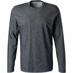 Auslauf ⌛ BOGGI MILANO T-Shirt BO21A0411/01 Longsleeve, Baumwolle, Navy meliert, Navy ⌛