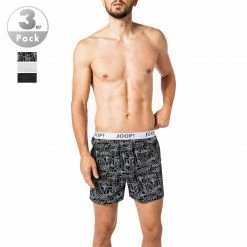 Blitzangebot 👏 JOOP! Boxer Shorts 3erPack 30029933/965 Boxershorts, Baumwolle, Navy-grau-schwarz, Schwarz-grau 👍