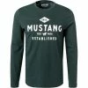 Budget ⭐ MUSTANG T-Shirt 1011954/6432 Longsleeve, Baumwolle, Dunkelgrün 😀