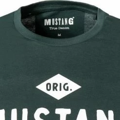 Budget ⭐ MUSTANG T-Shirt 1011954/6432 Longsleeve, Baumwolle, Dunkelgrün 😀 -Wäsche Verkaufsladen 382683 norm2